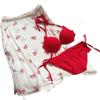 Pure Desire Sexy Bikini & Cover-Up: Underwire, Gathered, Long Sleeve, for Small Chest, Perfect for Beach Vacations & Swim