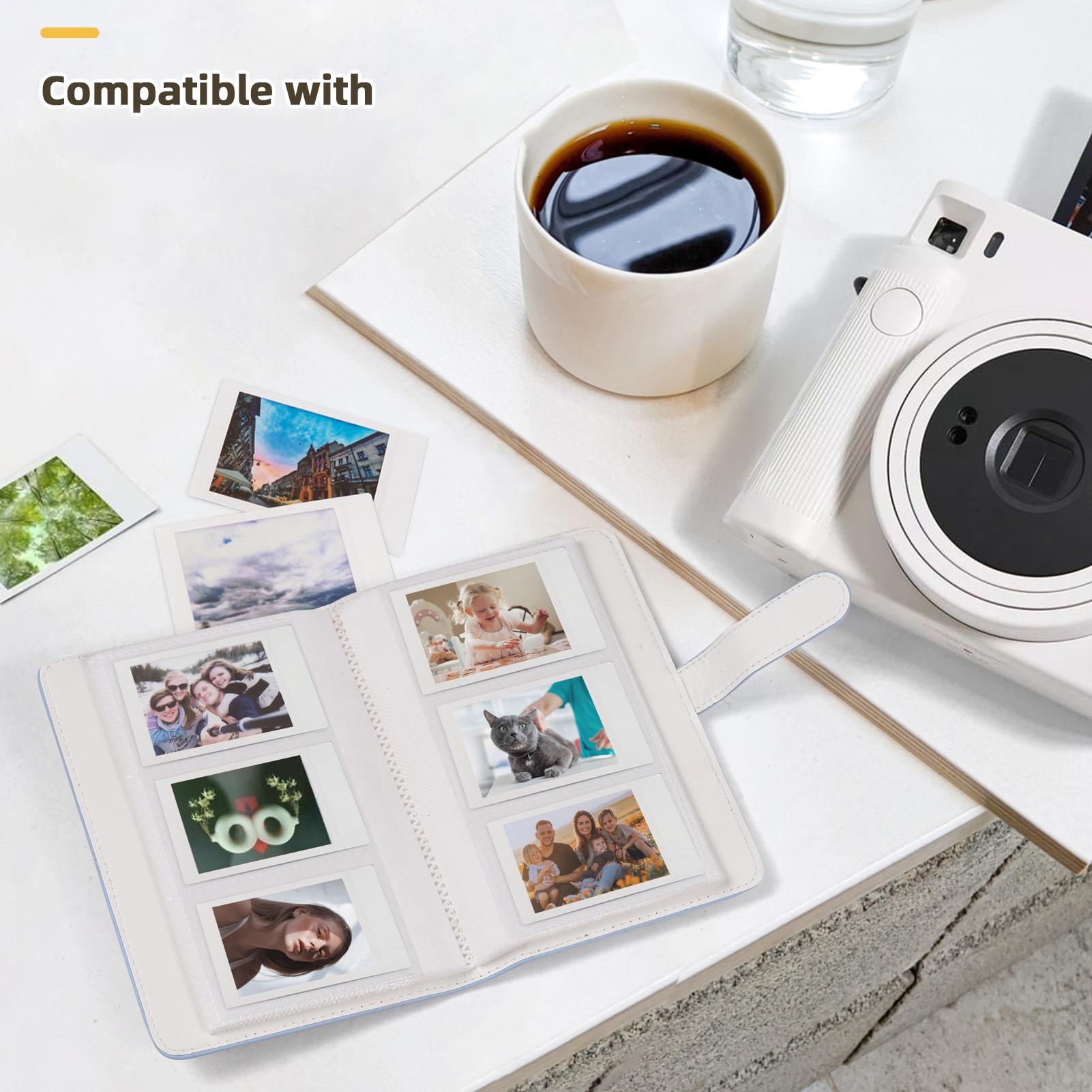 Mini Fotoalbum FotoBoek Album 108 Vakjes 18 Pagina's voor Fujifilm Instax Mini 11  9  8  7s  70  25  50s  90 Kleur White gray