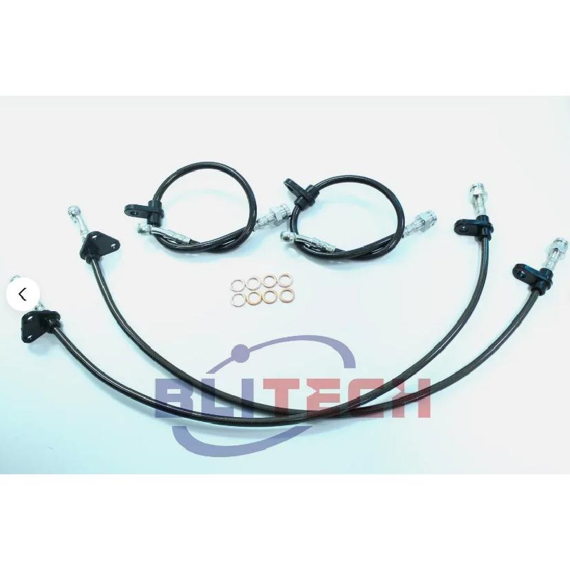 Braided Stainless Steel Brake lines Front & Rear Line for 92-95 Honda Civic 94-01 Acura Integra Honda Civic 92 95 чёрный