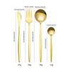 Fabulous 24PCS/SET Tableware Dinnerware Sets Gold Flatware Cutlery Fork Dessert Spoon Coffee Cutlery Dinner Wedding Decoration