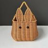 Bunny Easter Woven Wicker Basket Container Snack Box Organization Picnic Basket Bins for Shelves Pantry Decorative Party Gifts