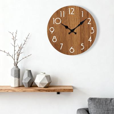 Moderne Holz-Wanduhr Minimalistisches Dekor für Wohnzimmer Schlafzimmer Geräuschlose Uhr Stilvolles Geschenk für Heimdekorations-Enthusiasten