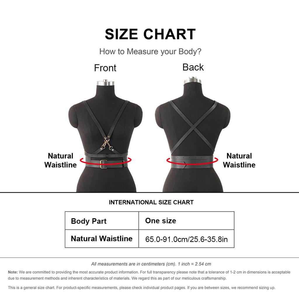 Leder-Körpergeschirr für Damen - Gothic Punk Ketten-Design, Verstellbare Passform, Perfekt für EDM-Festivals