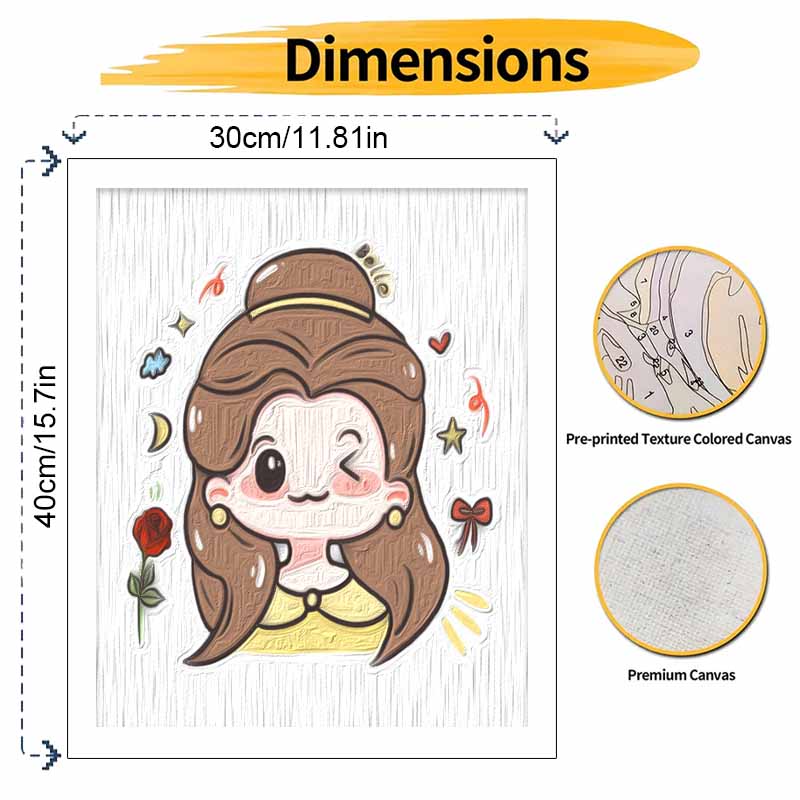 Disney Belle Painting Kit Home Decor Craft Perfect Gift Idea Diy Art