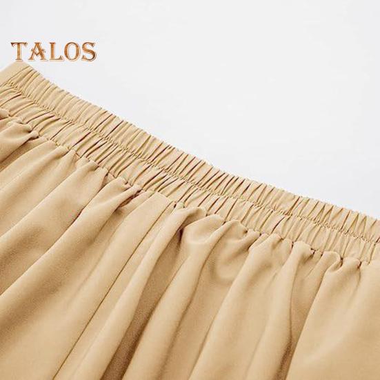 Spódnica midi damska z wysokim stanem, zdobiona guzikami, w kształcie litery A, codzienna, jednokolorowa, biurowa, damska, z kieszeniami, odzież robocza