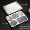 Yuanbin Yanno 316 Stainless Steel Square Divided Lunch Tray