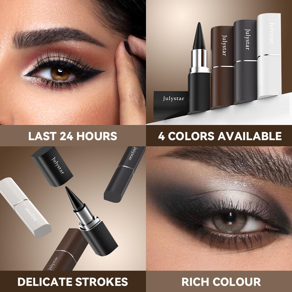 Four Color  Eyeliner Julystar Waterproof  - Darkest Black