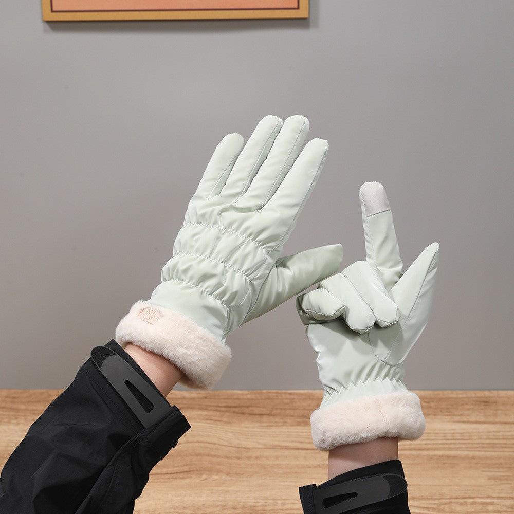 Winter Fashion Autumn Warm Gloves for Women Plus Fleece Thickened Winter Outdoor Riding Sports Windproof Waterproof Touch Screen