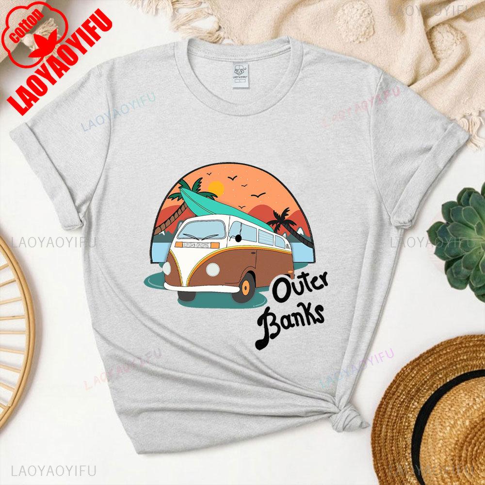 Ráj na Zemi Outer Banks Unisex Tričko Fanoušci seriálu Outer Banks Merchandise Letní dovolená Bavlněné tričko Plážové tričko Topy