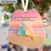 1pc/2pcs Friendship Acrylic Ornament, True Friends Nspirational Quote Beach Sunset Design, Sentimental Hanging Decor for Christmas Tree, Keepsake Gift