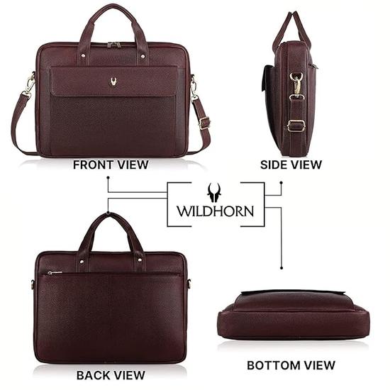 WildHorn Leather Laptop Messenger Bag for Men