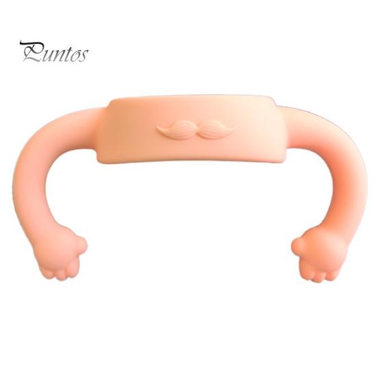 

Ручка для бутылочки-непроливайки, милые усы, удобная ручка, пищевой силикон, диаметр более 5 см, универсальный мягкий соломенный держатель для бутылочек с широким горлышком, детские товары