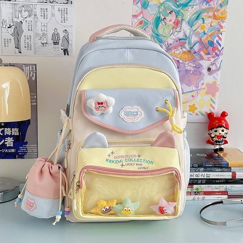 Neuer hochwertiger College-Stil frisches und süßes Mädchen Barstudent Mehrfachfach-Rucksack