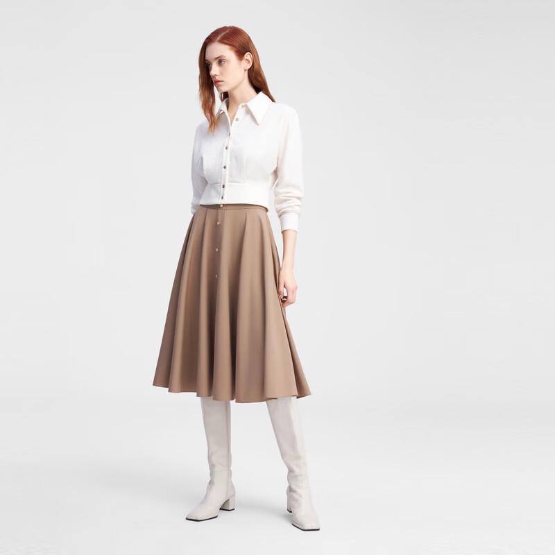 ELLASSAY Women's High-Waist A-Line Midi Skirt