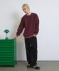 ADERNM Pigment Dyed Stripe Line Sweatshirt (Burgundy)