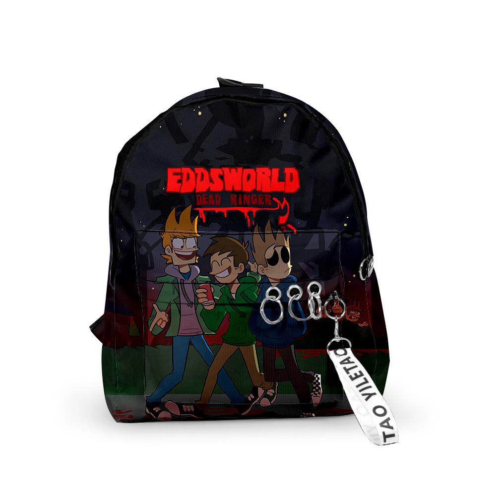תיקי גב לבית ספר פופולריים וצעירים של Eddsworld, תיקי גב למחברות, הדפסת תלת מימד, אוקספורד עמיד למים, מחזיק מפתחות, תיקי נסיעות קטנים