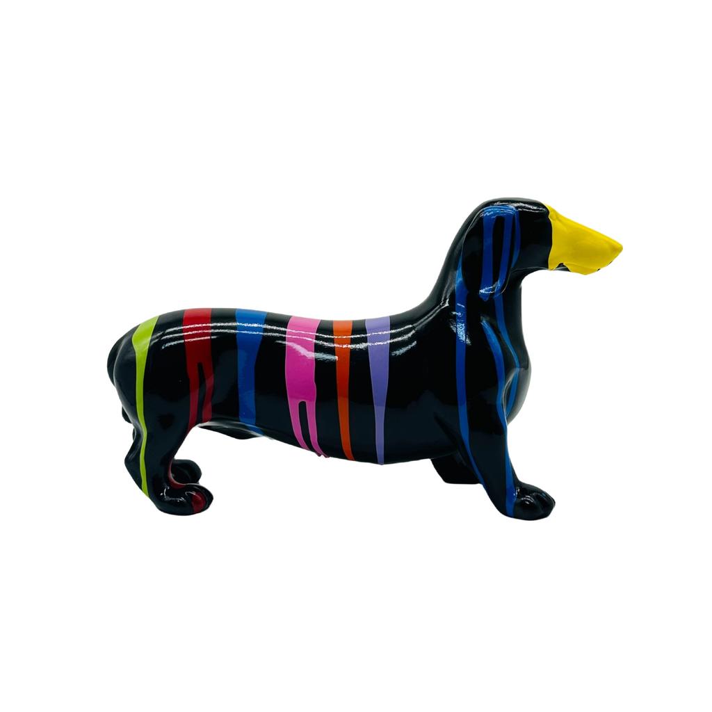 Modern Creative Colorful Dachshund Dog Home Room Decoration Office Desktop Ornaments Resin Craft Good Things