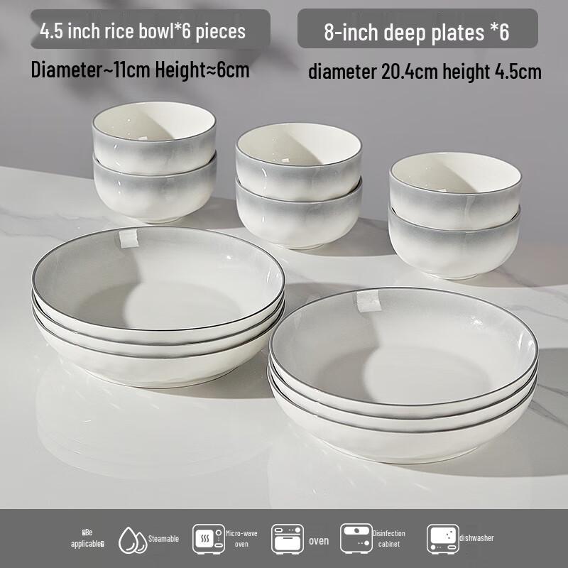 Jingdezhen Underglaze Ceramic Dinnerware Set