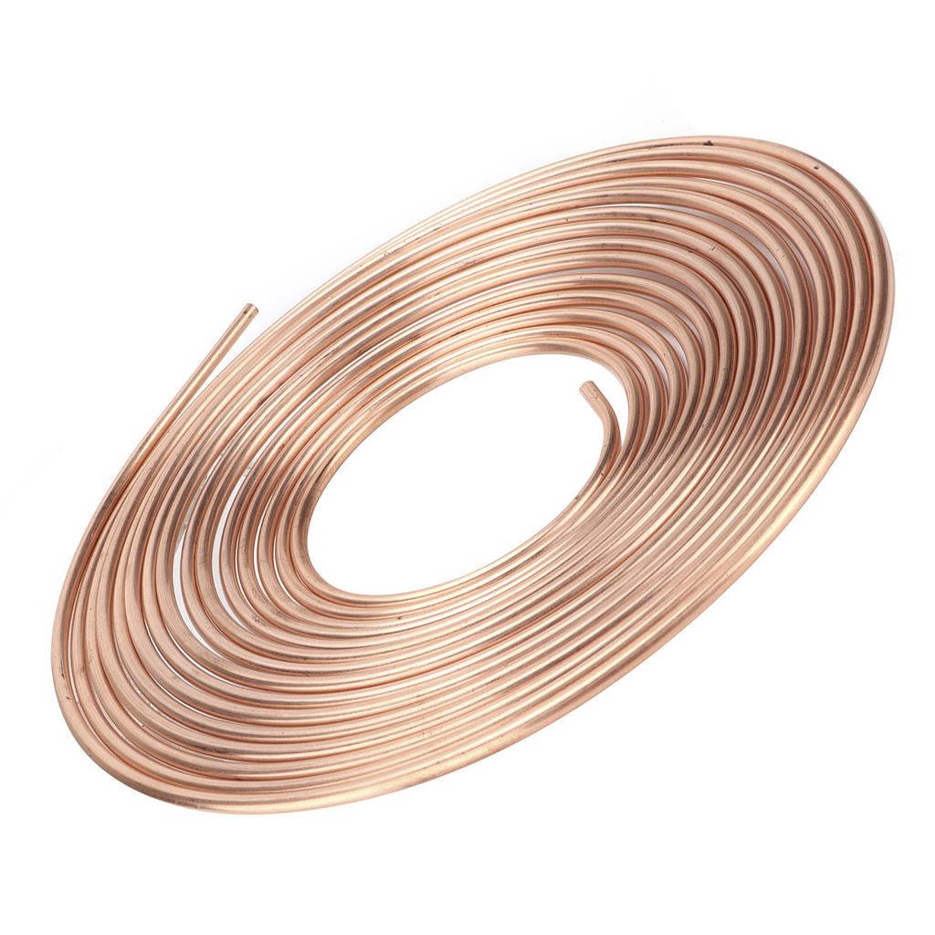 25ft Brake Line Tubing Copper Nickel Plated 3Celsius16in OD Coil Roll for Hydraulic Braking Fuel System(Gold )