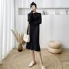 Autumn and Winter New Maternity Knitted Dress Women's Fashion and Thin Temperament with Coat Backing Sweater Medium and Long Dress