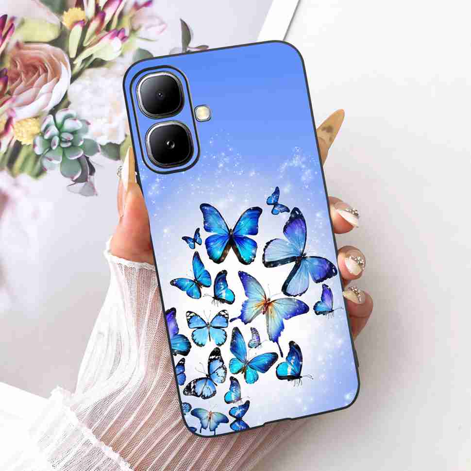 For Infinix Smart 20 4G X6840 X6840B Case Cartoon Cat Dinosaur TPU Black Cover For  Infinix Smart20 smart 20 4G Phone Casing