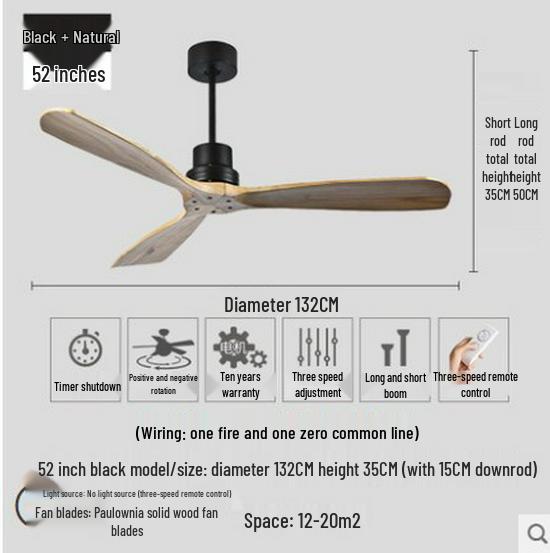 Nordic Modern LED Ceiling Fan Light for Living Room and Bedroom