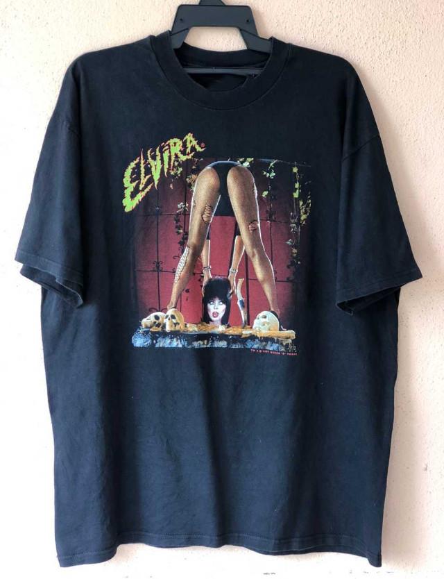 90s ELVIRA Mistress Of The Darkness Horror-Movie black T shirt Unisex T-Shirt XL