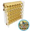 Organizador de Pintura Yousheng para Artistas Estante de Almacenamiento para Botellas de Pigmento Redondas de 34 mm 35 Agujeros Montaje Fácil Estación de Pintura Estable Soporte Portátil con Asa
