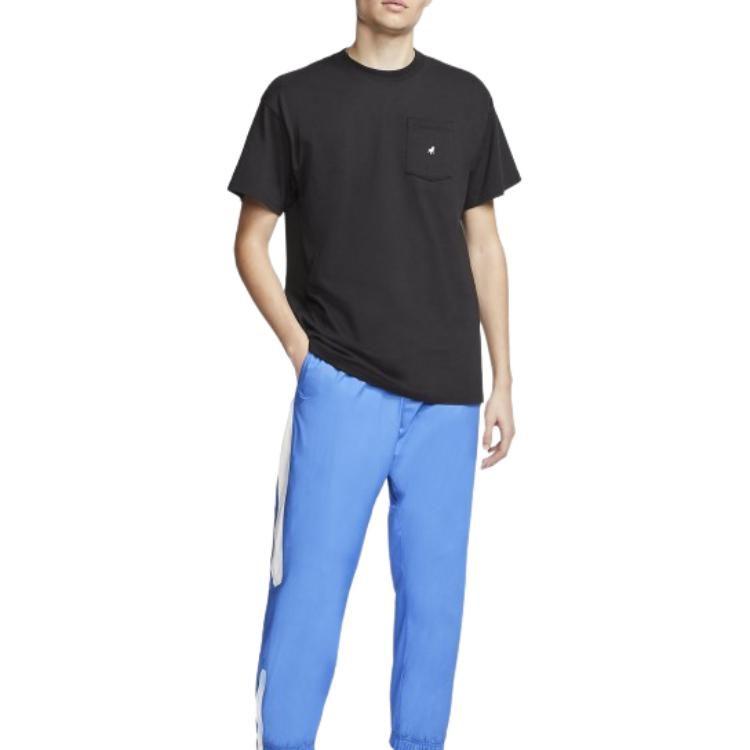 Nike T Shirts Men's Black Crew Neck Moderate Straight Fit CU0313-010
