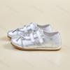 Mode 2025 Frühling Neue Elegante Schleifen Design Flachmündige Lässige Einzelne Schuhe für Damen Bequeme Atmungsaktive Low-Top Flache Sneakers