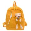 Adorable Cartoon Bear Kids Backpack Cute Nylon Breathable School Bag For Toddlers
