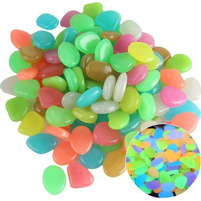 100 BUC Pietricele Luminoase DIY Pietre Luminoase Decorative Pietre Decorative pentru Curte și Alei