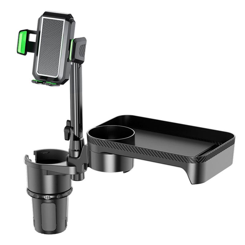 S/L Size Car Cup Holder Multifunctional Cup Holder Expander with 360° Rotation Tray Mobile Phone Holder Adjustable Base Holder