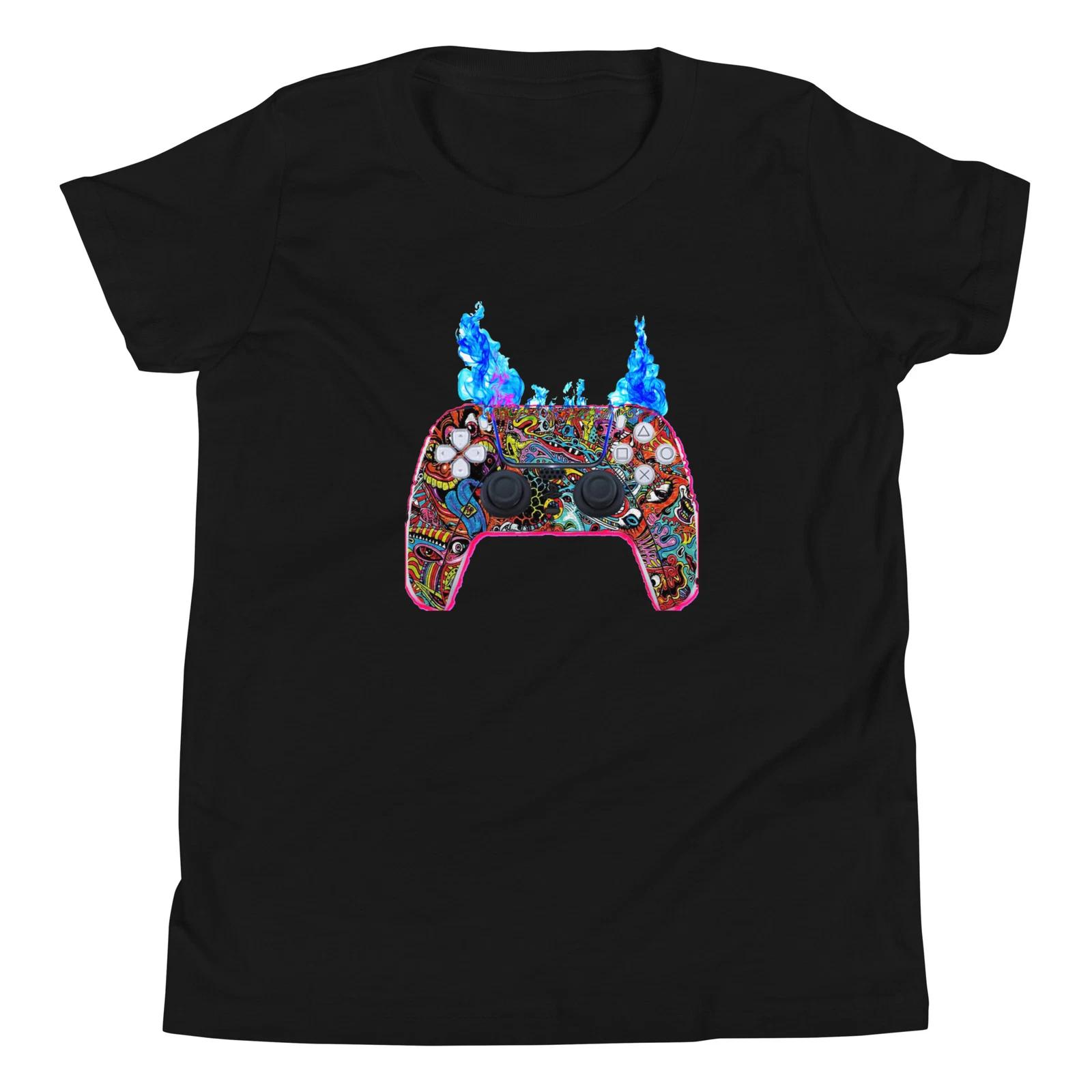 Gamer Flame Youth T-Shirt (Unisex) L