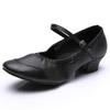 Neue Square Dance Schuhe Damen Moderne Stepp Latein Tanzschuhe für Damen Jazz Lederschuhe Mittlerer Absatz