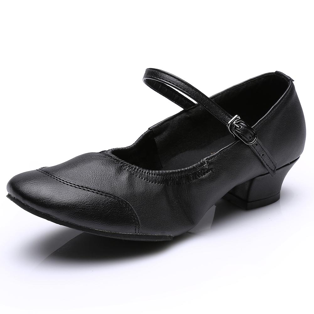 Neue Square Dance Schuhe Damen Moderne Stepp Latein Tanzschuhe für Damen Jazz Lederschuhe Mittlerer Absatz