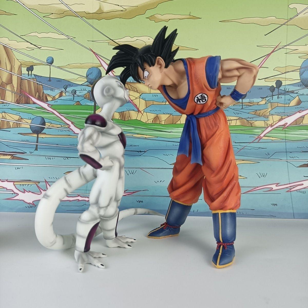 JT studio Same style Goku and Frieza Eye contact dragon ballz figures anime Kung Fu Handsome PVC Mini hot Model Beautiful Gift Toys