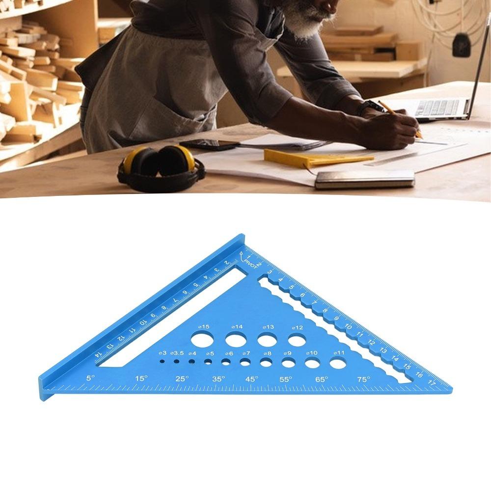 

Metric Triangle Ruler 7 Inch Woodworking Layout Tool Aluminum Alloy Rafter Square Woodworking