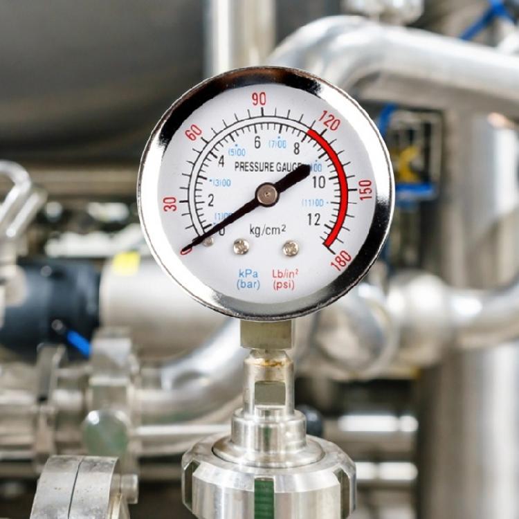 Professional Pressure Gauge Back Mount Hydraulic Pressure Gauge 0-180 PSI Metal