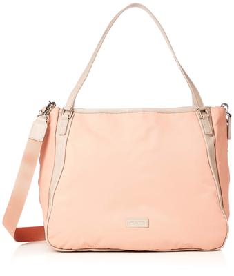 Recycled Nylon Neat Tote M Size Coral [Isaac] Y01-01-02