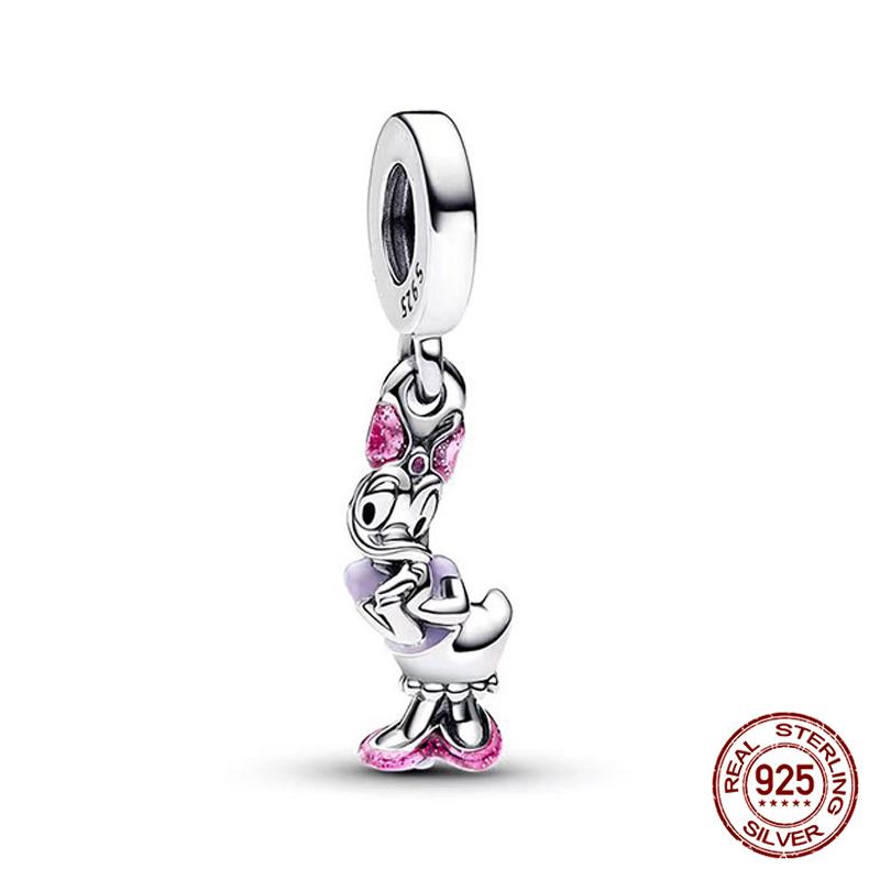 New  Mickey Minnie Beaded Marvel Lron Man Charms Plata De Leyoriginales Fit Bracelet Diy Jewelry Making Women'S Gift
