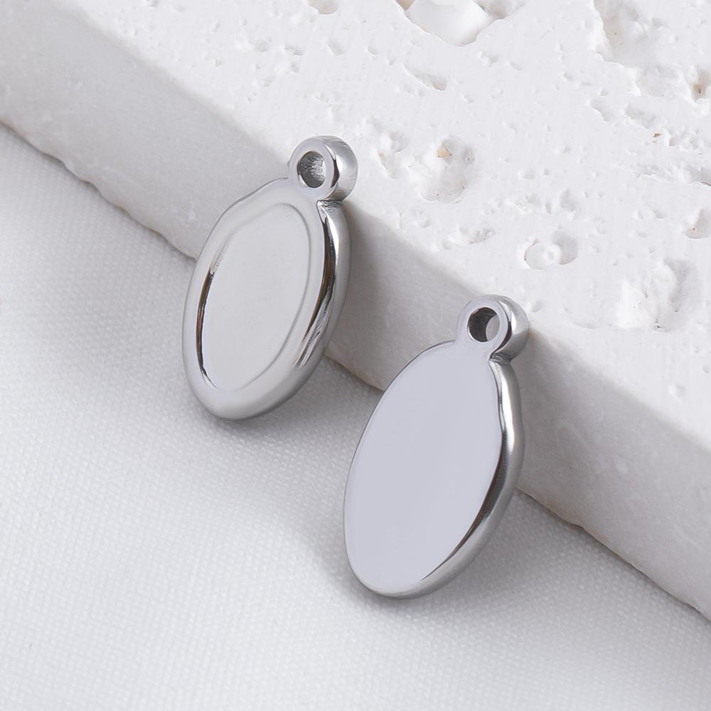 5 pièces Acier Inoxydable 18K Cadres Lune Ovale Bezels Vides Base Pendentif Cœur Géométrique Charme Boucle d'Oreille Fabrication de Bijoux