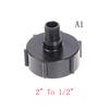 Ibc Tote adaptér vypouštění nádrže s hrubým závitem 2" na 1/2" 3/4" zahradní hadice