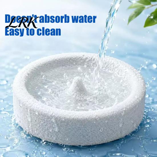 Easy Clean Bird Water Bowl Pumice Stone Bowl, Spill Proof Parrot Calcium Rich, Stable Cage Accessory Food Dish, Feeder for Cockatiel Conure
