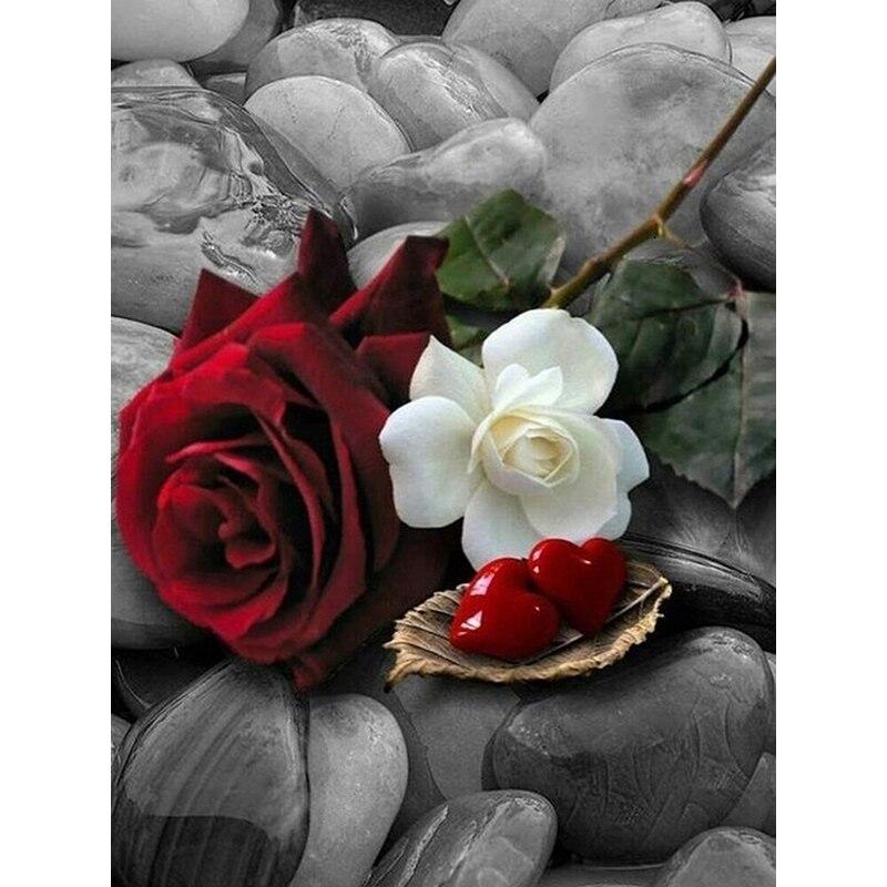 5D DIY Diamond Painting Orchid Scenery Flower Pictures Diamond Embroidery Full Round Rhinestones Crafts Home Decor Gift