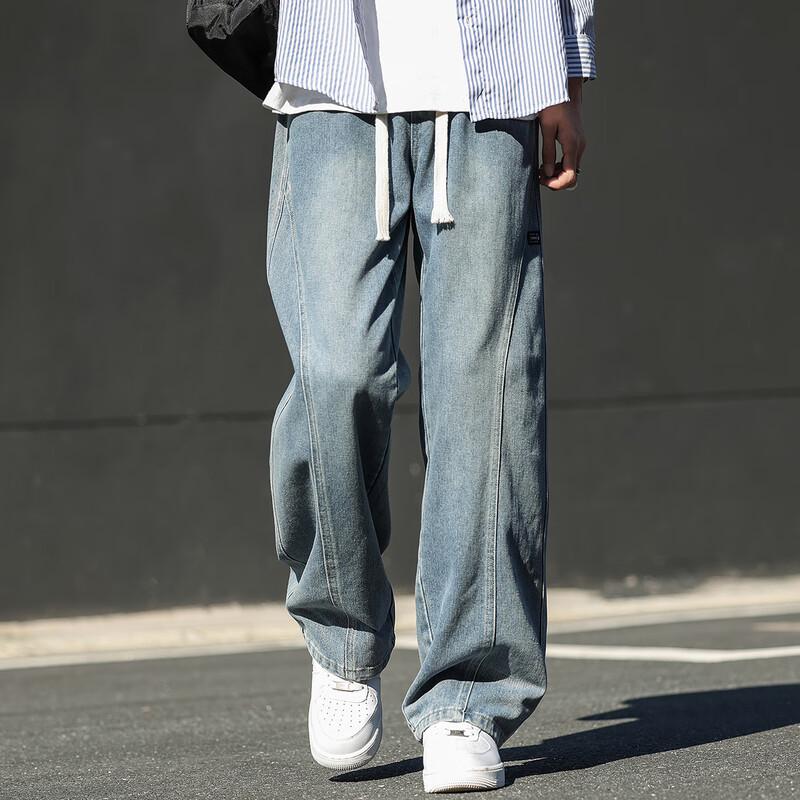 SWAMP AREA Men's K1601 Retro Straight-Leg Jeans