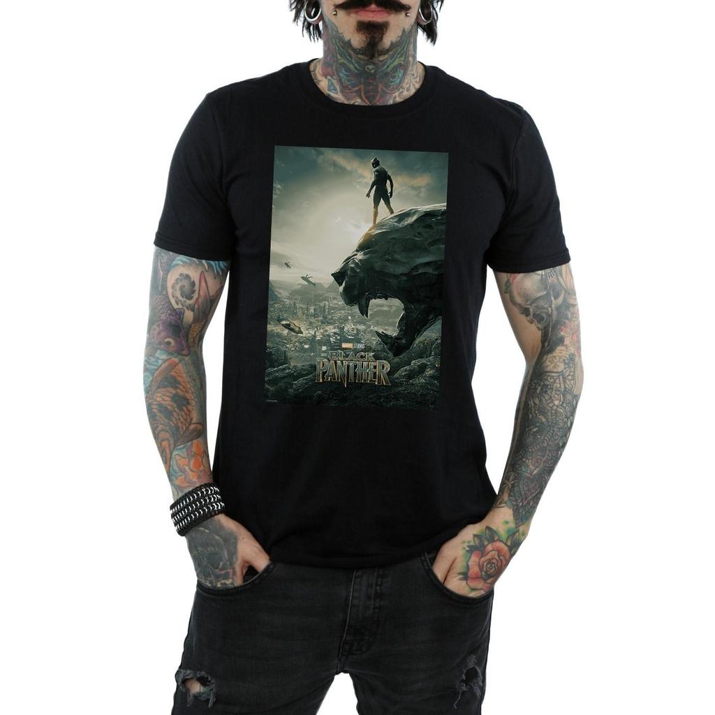 Marvel Mens Black Panther Poster T-Shirt