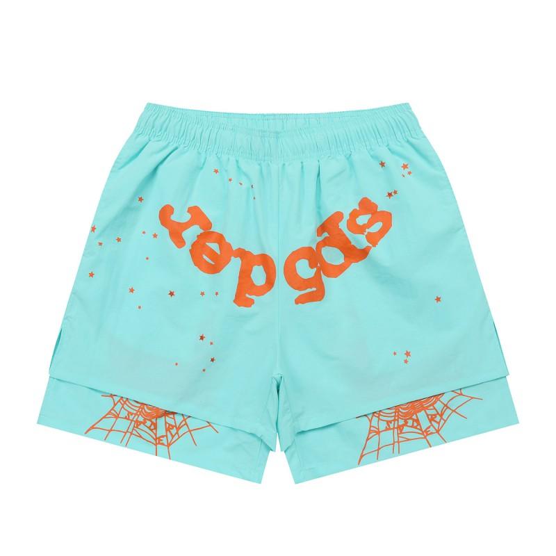 Mens Cotton Short Pants With Embroidered Loose Fit Casual Shorts Outdoor Wear