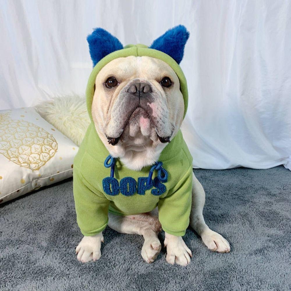 Letter Print Dog Hooded Sweatshirt Warm Pet Hoodie Fashion Dog Sweatshirt Clothes for Dogs Cats