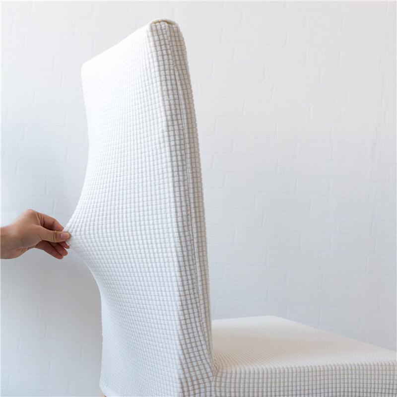 Universal Fleece Plaid One-piece Half-piece Chair Cover Elastic Hotel Restaurant Restaurant Chair Cover Anti-smudge Stool Cover
